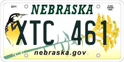 NE license plate XTC461