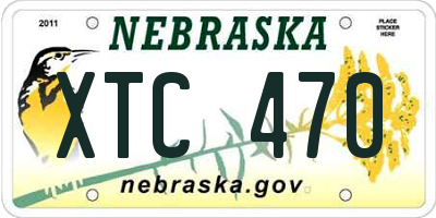 NE license plate XTC470