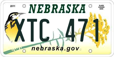 NE license plate XTC471