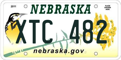 NE license plate XTC482
