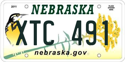NE license plate XTC491