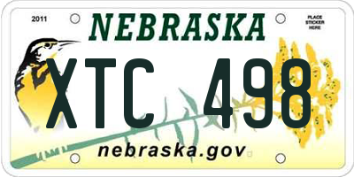 NE license plate XTC498