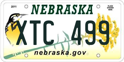 NE license plate XTC499