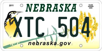 NE license plate XTC504
