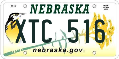 NE license plate XTC516