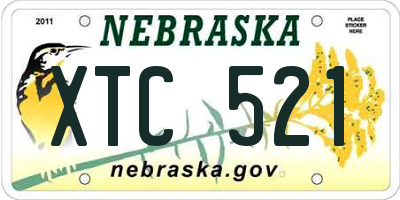 NE license plate XTC521