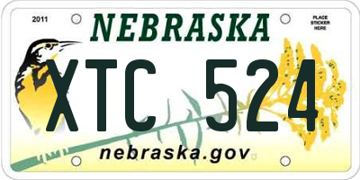 NE license plate XTC524