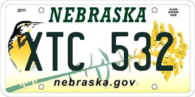 NE license plate XTC532