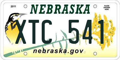 NE license plate XTC541