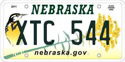 NE license plate XTC544