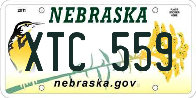 NE license plate XTC559