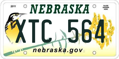 NE license plate XTC564