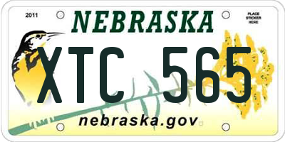 NE license plate XTC565
