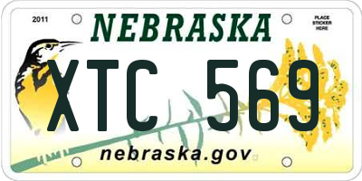 NE license plate XTC569