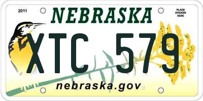 NE license plate XTC579