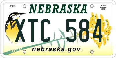 NE license plate XTC584
