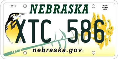 NE license plate XTC586