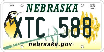 NE license plate XTC588