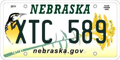 NE license plate XTC589