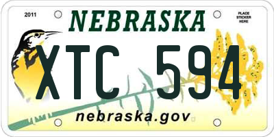 NE license plate XTC594