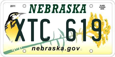 NE license plate XTC619