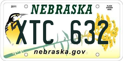 NE license plate XTC632