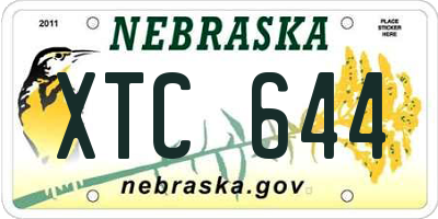 NE license plate XTC644