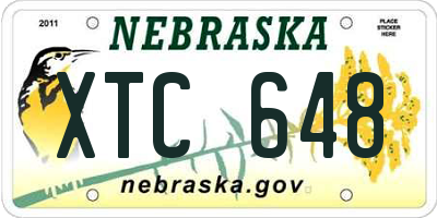 NE license plate XTC648