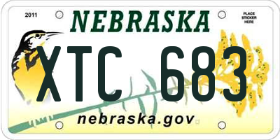 NE license plate XTC683