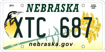 NE license plate XTC687