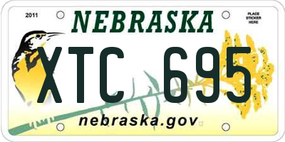 NE license plate XTC695