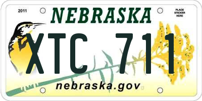 NE license plate XTC711