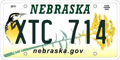 NE license plate XTC714