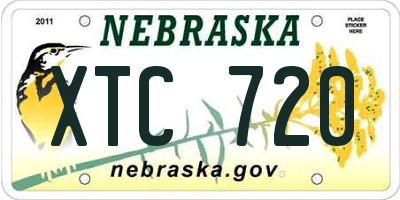 NE license plate XTC720