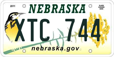 NE license plate XTC744