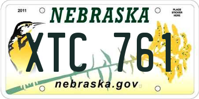 NE license plate XTC761
