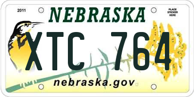 NE license plate XTC764