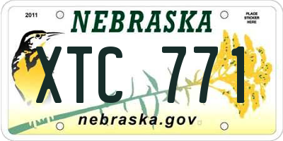 NE license plate XTC771