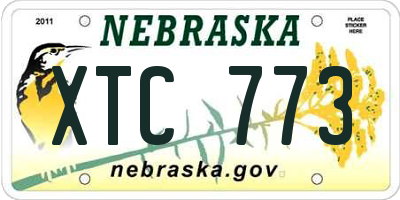 NE license plate XTC773
