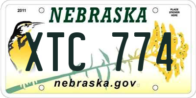 NE license plate XTC774