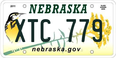 NE license plate XTC779