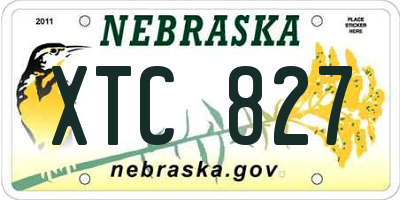 NE license plate XTC827