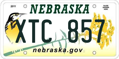 NE license plate XTC857