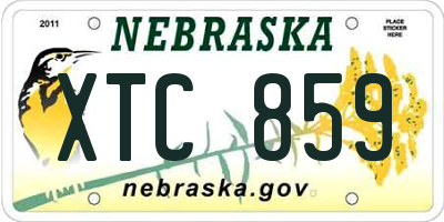 NE license plate XTC859