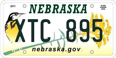 NE license plate XTC895