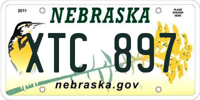 NE license plate XTC897