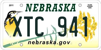 NE license plate XTC941