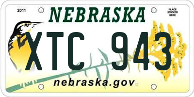 NE license plate XTC943