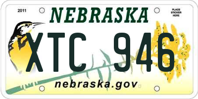 NE license plate XTC946