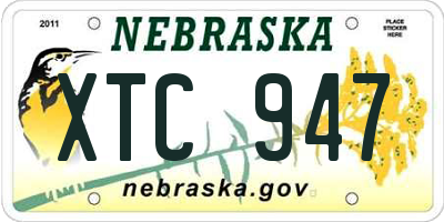 NE license plate XTC947